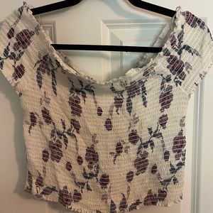 Kendall and Kylie Smocked Crop Top